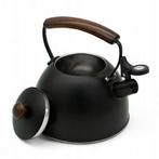 Meyerhoff Fluitketel 2,5 L – RVS Mat Zwart – Houten, Ophalen of Verzenden, Nieuw