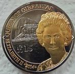 Gibraltar. 15 Pounds 2014 Queen of Gibraltar (Zonder