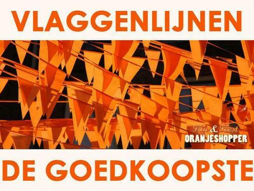 Oranje vlaggenlijnen kopen - Oranjeshopper.nl, Diversen, Vlaggen en Wimpels, Nieuw, Verzenden