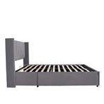 Gestoffeerd bed Savona - 200 x 140 cm - Donkergrijs - Incl., Huis en Inrichting, Slaapkamer | Bedden, Verzenden, Nieuw