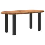 vidaXL Eettafel 180x90x74 cm ovaal massief eikenhout, Huis en Inrichting, Tafels | Eettafels, Verzenden, Nieuw