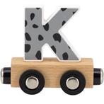 Houten letter K – grijs met magneetkoppeling (lettertrein), Kinderen en Baby's, Speelgoed | Houten speelgoed, Ophalen of Verzenden