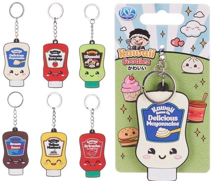 WL Kawaii Foodiez Sauces Sleutelhanger-Willekeurig, Verzamelen, Sleutelhangers, Nieuw, Ophalen of Verzenden