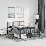 vidaXL Bedframe met hoofd- en voeteneinde metaal zwart, Huis en Inrichting, Verzenden, Zwart, Metaal, Nieuw