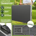 Inklapbare tafel - Klaptafel - Vouwtafel - 220x70 cm - Grijs, Verzenden, Zo goed als nieuw