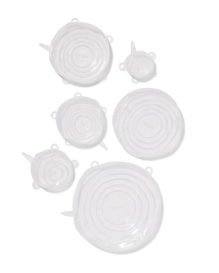 HEMA Rekdeksels siliconen - 6 stuks, Huis en Inrichting, Keuken | Keukenbenodigdheden, Nieuw, Verzenden