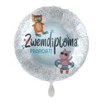 Zwemdiploma Helium Ballon Proficiat Leeg 43cm, Verzenden, Nieuw