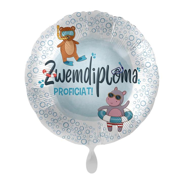 Zwemdiploma Helium Ballon Proficiat Leeg 43cm, Hobby en Vrije tijd, Feestartikelen, Nieuw, Verzenden