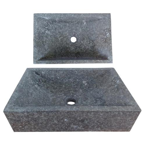 Wasbak | Wastafel | Marmer | 45x30x12 | Natuursteen | Grijs, Doe-het-zelf en Verbouw, Sanitair, Wastafel, Nieuw, Steen, Verzenden