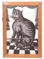 Tegeltableau van een kat, Holland, Antiek en Kunst
