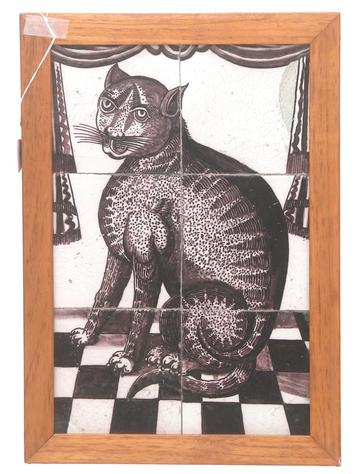 Tegeltableau van een kat, Holland beschikbaar voor biedingen