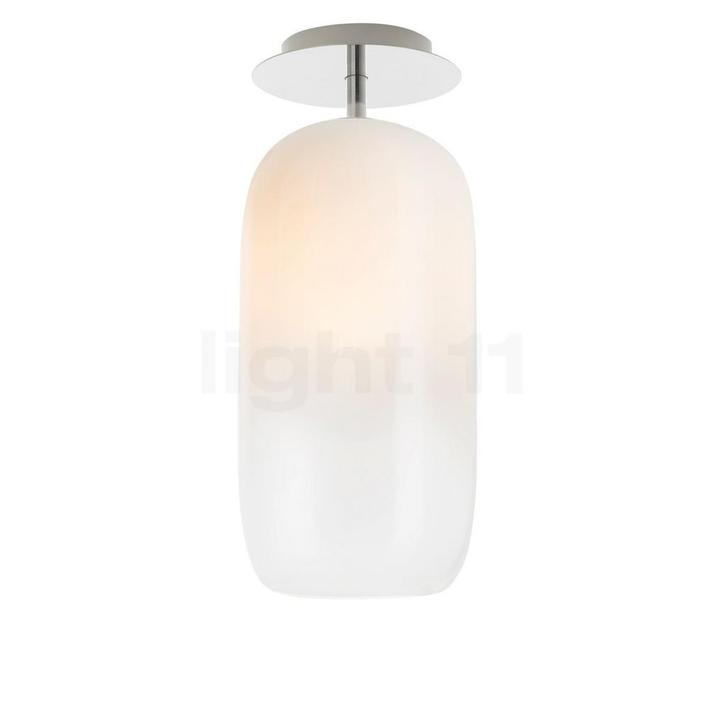 Artemide Gople Soffitto, wit/body zilver (Plafondlampen), Huis en Inrichting, Lampen | Plafondlampen, Nieuw, Verzenden