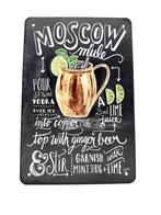 Metalen Wandbord - Moscow Mule - Cocktails, Huis en Inrichting, Ophalen of Verzenden, Nieuw