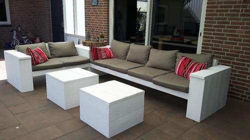 steigerhouten loungebank, Tuin en Terras, Bloembakken en Plantenbakken, 30 tot 60 cm, 100 cm of meer, Rechthoekig, Nieuw, Overige materialen