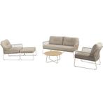 Albano stoel bank loungeset 5 delig latte rope Taste 4SO, Ophalen of Verzenden, Nieuw