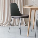 *WOONWINKEL* Kunststof Stoel Met Zitkussen Stapelbaar Grijs, Huis en Inrichting, Stoelen, Verzenden, Nieuw, Grijs, Kunststof