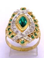 Zonder minimumprijs - Cocktailring - 9 kt. Geel goud, Zilver