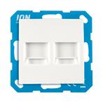 Modular Jack 2-voudig met Centraalplaat E1 Mat Alpin wit ION, Ophalen of Verzenden, Nieuw