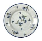 Antiek 18e eeuws bord - Delft/Frans/Duits - floraal decor, Antiek en Kunst