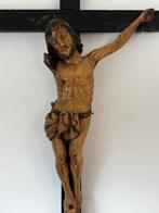 Jezus Christus aan het kruis - 95 cm - Antiek - Eik -