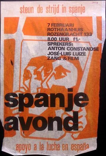 Steun de strijd in Spanje op poster (lijst optie, Posters) beschikbaar voor biedingen