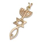 Messiaans Zegel hangertje large 14K goud uit de Rafael Je..., Verzenden, Nieuw