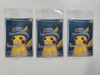 Pokémon - 3 Card - Pikachu Grey With Felt Hat X Van Gogh, Nieuw