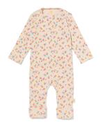 HEMA Newborn meegroei jumpsuit bloemen blauw, Verzenden, Nieuw