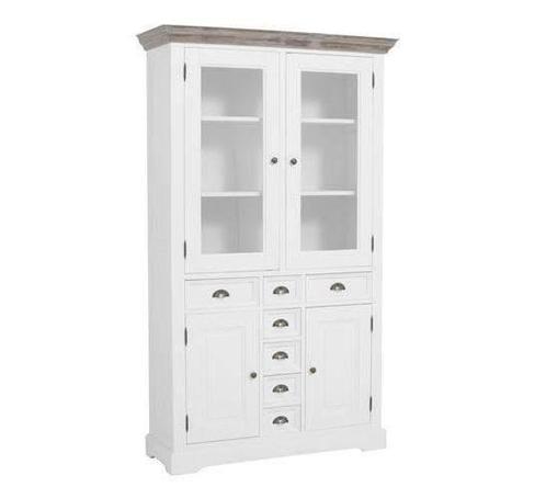 Vitrine Kabinet Fleur 115 - vitrinekasten, Huis en Inrichting, Kasten | Buffetkasten, Nieuw, Overige materialen