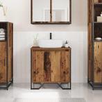 vidaXL Waskast met opslag Oud Hout 60 x 35 x 60 cm Bewerkt, Huis en Inrichting, Verzenden, Nieuw