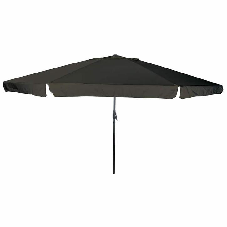 vidaXL Tuinparasol Zwart 395 x 395 x 245 cm Polyester en, Tuin en Terras, Parasols, Nieuw, 3 tot 4 meter, Verzenden
