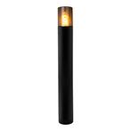 LED Tuinpaal Staande buitenlamp met Smoked Glas 80cm Zwart, Tuin en Terras, Nieuw, Ophalen of Verzenden, Aluminium