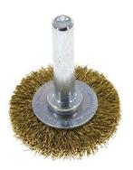 Messing Gegolfde Ronde Borstel Diameter 30 mm/ As 6 mm, Verzenden, Nieuw