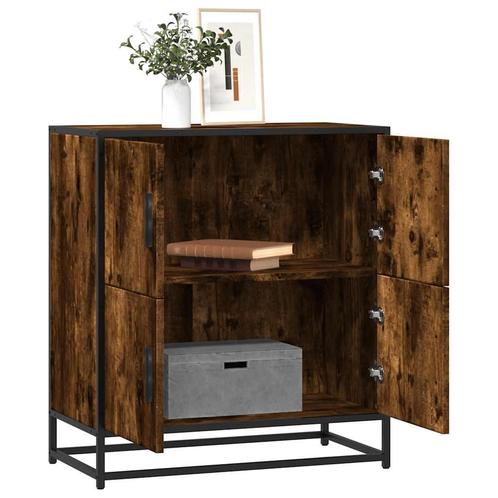 vidaXL Dressoir 68x35x76 cm bewerkt hout gerookt, Huis en Inrichting, Kasten | Dressoirs, Nieuw, Overige houtsoorten, Verzenden