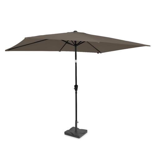 Parasol Rapallo 200x300cm –  Premium parasol – taupe | Incl., Tuin en Terras, Parasols, Nieuw, Verzenden