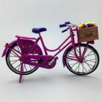 Miniatuur fiets roze met tulpen 23 x 13 cm, Nieuw, Verzenden