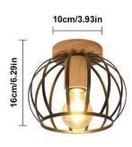 Gouden Plafondlamp – Mand Kooi Ontwerp Semi-Inbouw E27, Verzenden, Nieuw