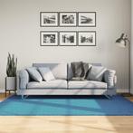 vidaXL Vloerkleed OVIEDO laagpolig 140x200 cm turquoise, Verzenden, Nieuw, Blauw