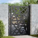 vidaXL Poort met lichtontwerp 105x130 cm staal zwart, Verzenden, Nieuw