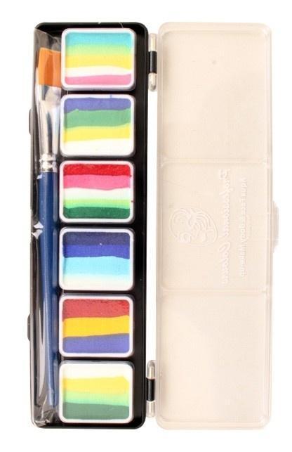 PXP 6 X 6gr Splitcake Palet With Brush Size 6 - B, Hobby en Vrije tijd, Feestartikelen, Nieuw, Verzenden