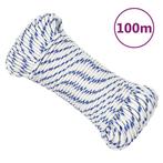 vidaXL Boot touw 5 mm 100 m polypropyleen wit, Verzenden, Nieuw