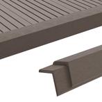vidaXL Terras hoekplinten 5 st 170 cm HKC donkerbruin, Doe-het-zelf en Verbouw, Verzenden, Nieuw