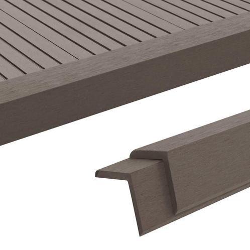 vidaXL Terras hoekplinten 5 st 170 cm HKC donkerbruin, Doe-het-zelf en Verbouw, Vloerdelen en Plavuizen, Nieuw, Verzenden