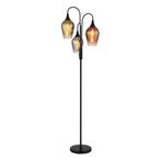 Vloerlamp LAVUS Glas 165.0cm Matt zwart Gekleurd E27, Huis en Inrichting, Lampen | Vloerlampen, Ophalen of Verzenden, Nieuw, Metaal