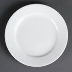 Witte porselein eet borden rond 16,5 cm (Stuks 12), Verzenden