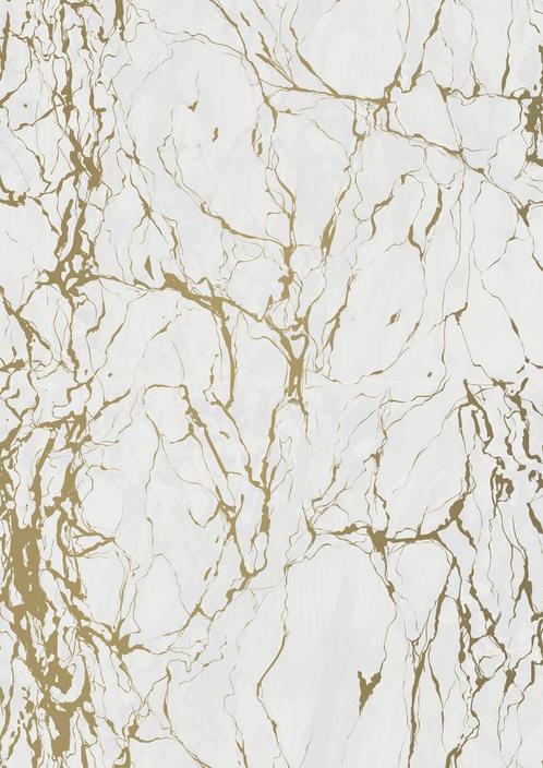 Inpakpapier Marmer Grijs Goud - Breedte 60 cm - m lang -, Hobby en Vrije tijd, Knutselen, Overige typen, Nieuw, Ophalen of Verzenden