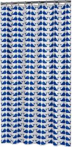 Sealskin Whale Douchegordijn 180x200 cm - PEVA - Blauw, Huis en Inrichting, Ophalen of Verzenden, Zo goed als nieuw
