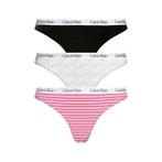 Calvin Klein 3-pack slips curve roze/zwart/grijs