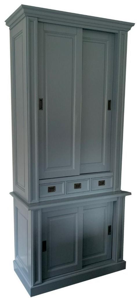 Buffetkast babyblauw Utrecht 130 x 240cm dichte deuren, Huis en Inrichting, Kasten | Buffetkasten, Ophalen of Verzenden
