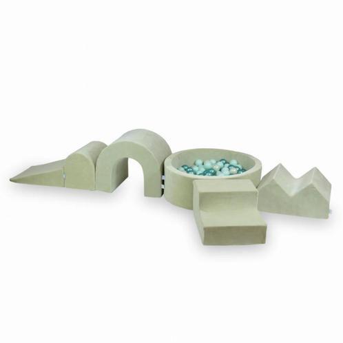 XXL foam speelset mint velvet met ballenbak (speelblokken), Kinderen en Baby's, Speelgoed | Educatief en Creatief, Nieuw, Ophalen of Verzenden